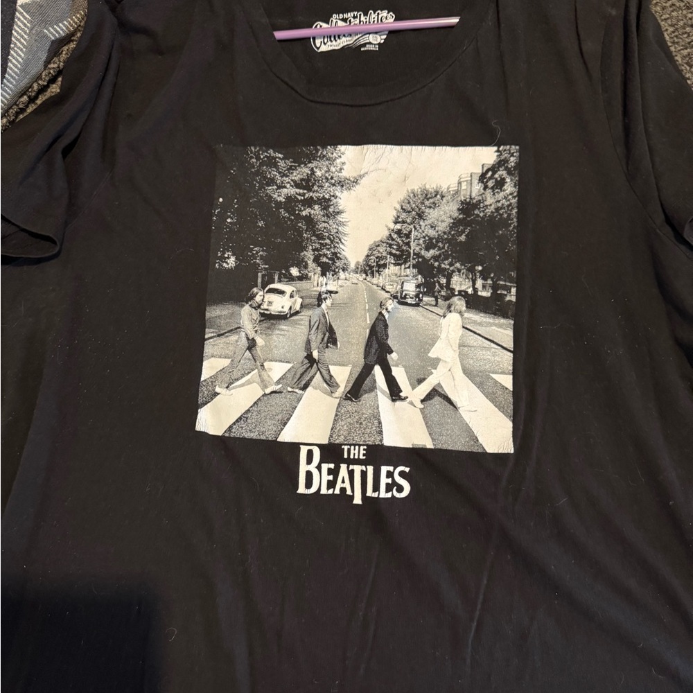 Old Navy Black Beatles Abbey Road T-Shirt
